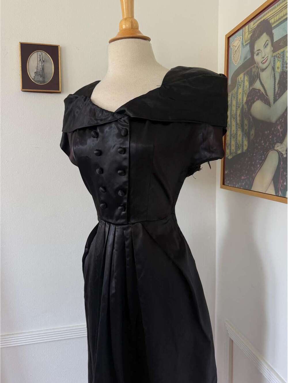 50s / 60s Femme Fatale Gothic Cocktail Dress